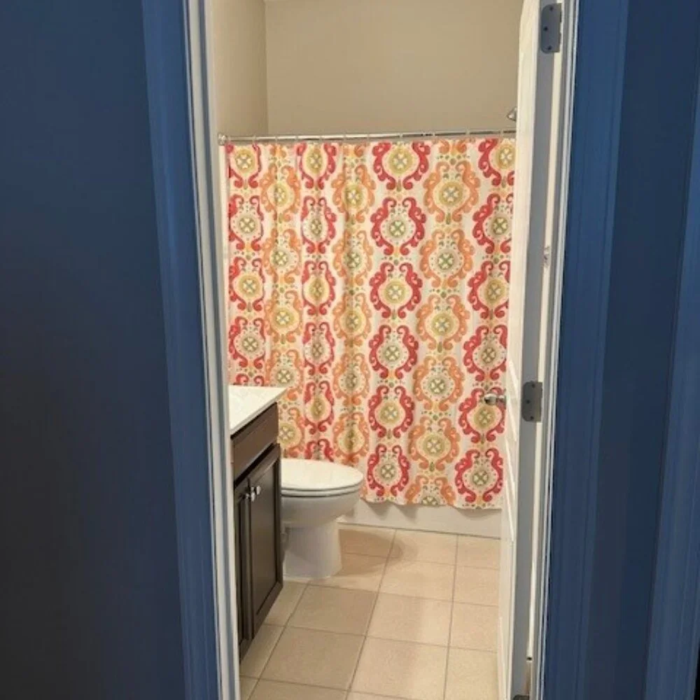 Vibrant Threshold Patterned Shower Curtain - Excellent Condition